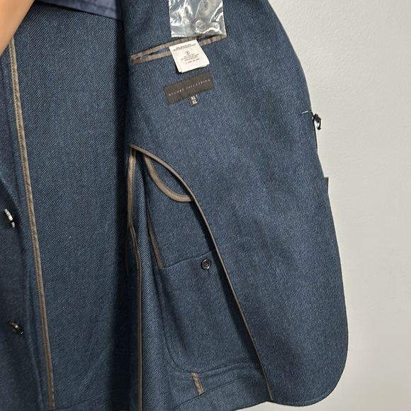 Report Collection Sport Fit Navy Herringbone style Blazer size XL- NWT - Picture 12 of 17